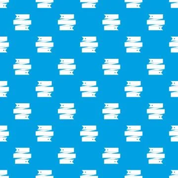 Ribbon banner pattern seamless blue イラスト素材