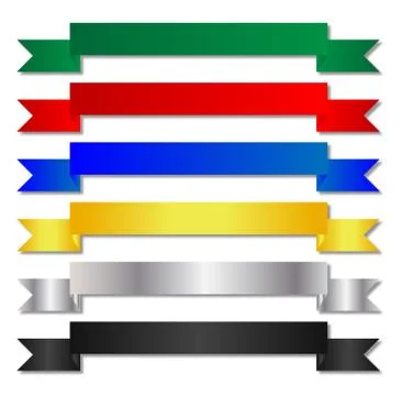 Ribbon Banner Set Stock Illustration