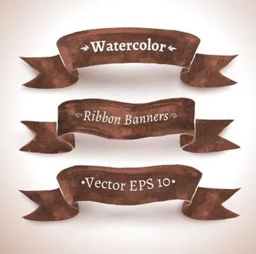 Ribbon banners Stock Illustration
