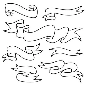 Ribbon banners Stock Illustration
