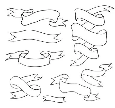 Ribbon banners 스톡 일러스트