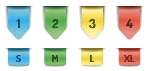 Ribbon bookmarks Stock Illustration