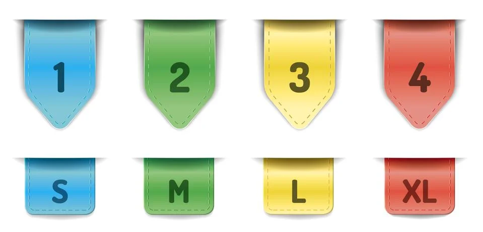 Ribbon bookmarks Stock Illustration