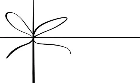 Ribbon bow black color object drawing gift happy birthday to you background.. Stock Illustration
