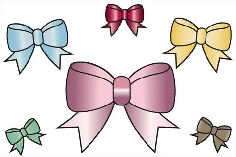 Ribbon Bow  Design Stock Illustration