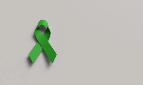 Ribbon bow green color object icon copy space white isolate background worl.. Stock Illustration