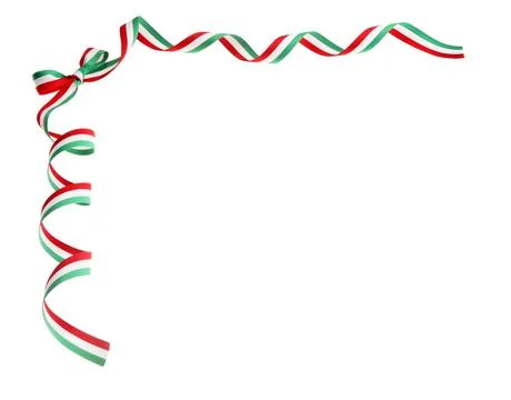 Ribbon bow with Hungary flag pattern isolated on white Stock Photos