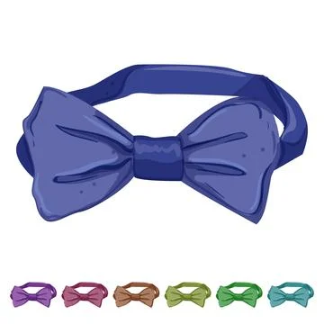Ribbon bow tie cartoon vector graphic Stock Illustration