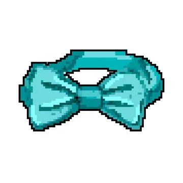 Ribbon bow tie game pixel art vector illustration Illustrazione stock