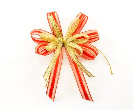 Ribbon bow on white background Stockfoto's