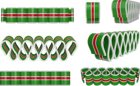 Ribbon candy 3d Stock Illustration