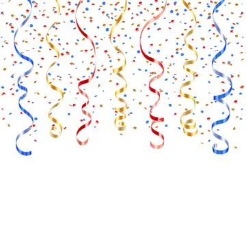 Ribbon confetti isolated Stock Illustration