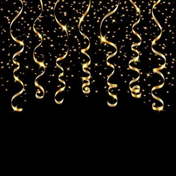 Ribbon confetti isolated Stock Illustration