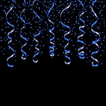 Ribbon confetti isolated Stock Illustration