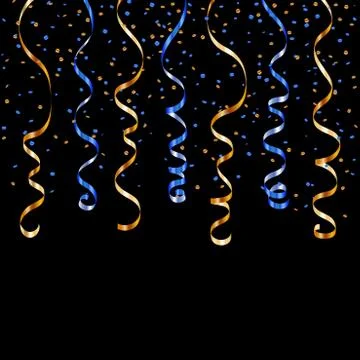 Ribbon confetti isolated Stock Illustration