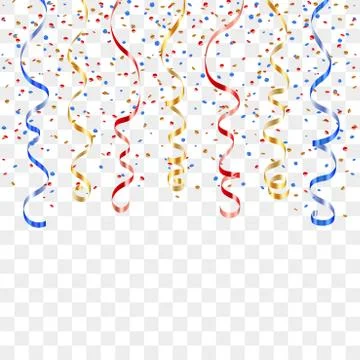 Ribbon confetti isolated Stock Illustration