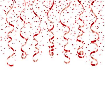 Ribbon confetti isolated Stock Illustration