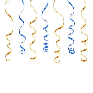 Ribbon confetti isolated Stock Illustration