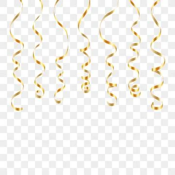Ribbon confetti isolated Stock Illustration
