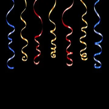 Ribbon confetti isolated Stock Illustration