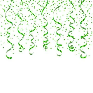 Ribbon confetti isolated Stock Illustration