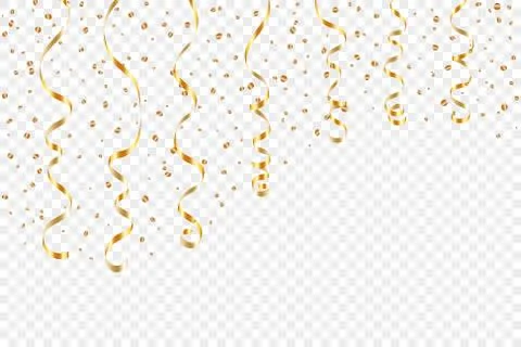 Ribbon confetti isolated Illustrazione stock