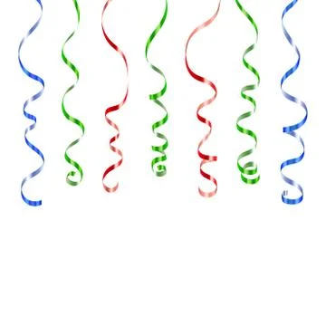 Ribbon confetti isolated Stock Illustration
