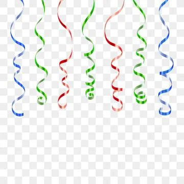 Ribbon confetti isolated Stock Illustration