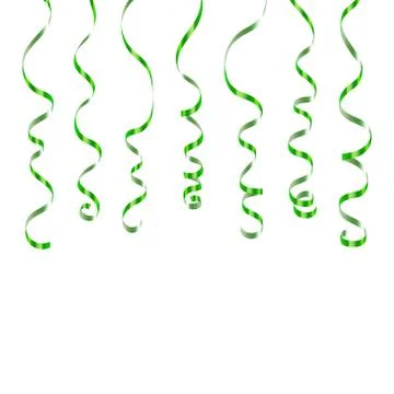 Ribbon confetti isolated Stock Illustration
