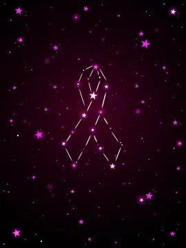 Ribbon constellation Stock Illustration