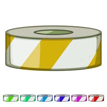 Ribbon danger tape cartoon vector graphic Stock Illustration