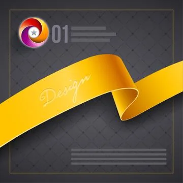 Ribbon design template. Stock Illustration