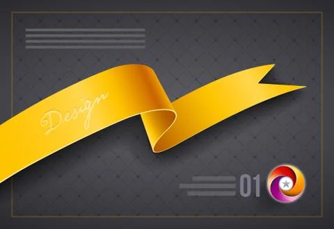 Ribbon design template. Stock Illustration