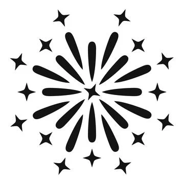 Ribbon firework icon simple vector. Event carnival 스톡 일러스트