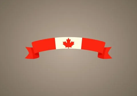 Ribbon with flag of Canada Stock Illustration