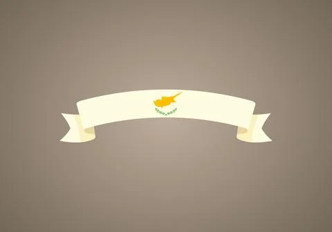Ribbon with flag of Cyprus Stock Illustration