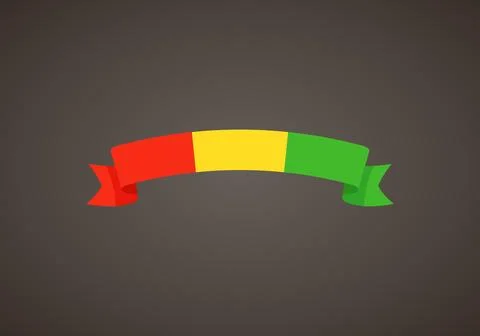 Ribbon with flag of Guinea Stock Illustration