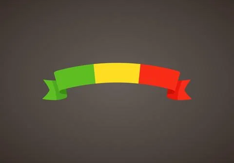 Ribbon with flag of Mali Stock Illustration