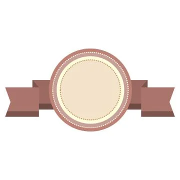 Ribbon flat icon. Vector isolated colorful template Illustrazione stock