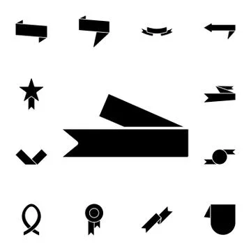 Ribbon flat vector icon in ribbons pack Stock Illustration