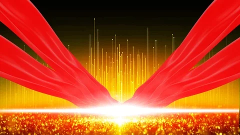 Ribbon fluttering Stock Footage 121861992