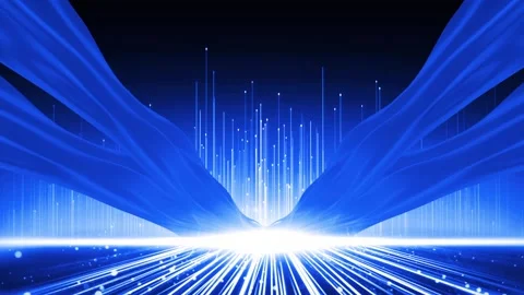 Ribbon fluttering stage background 2 Stock Footage 120375703