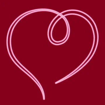 A ribbon in the form of a heart. Stock Illustration