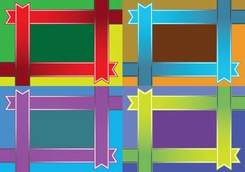 Ribbon Frame Template Design for Page Layout Stock Illustration