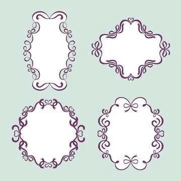 Ribbon frames Stock Illustration