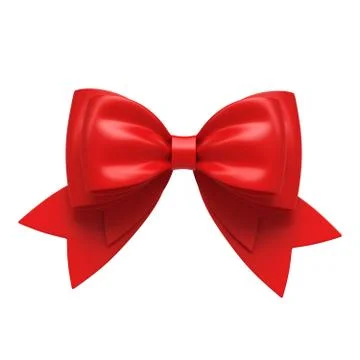 Ribbon gift bow Stock Illustration