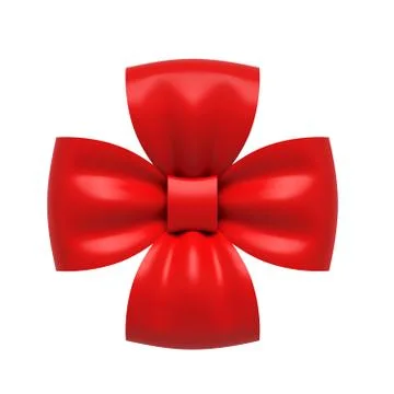 Ribbon gift bow Stock Illustration