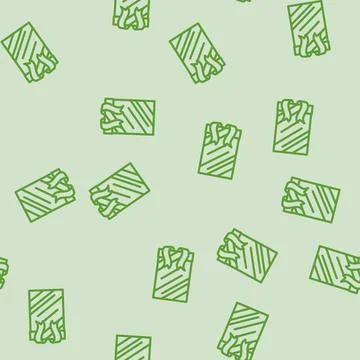 Ribbon gift box line vector seamless pattern Illustrazione stock