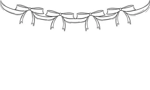 Ribbon hand drawn background Stock Illustration