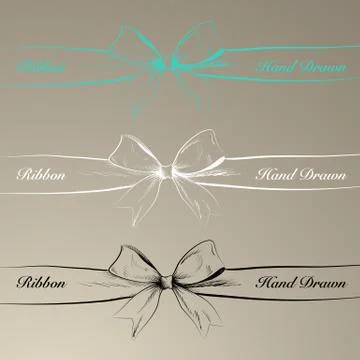 Ribbon hand drawn Stock Illustration